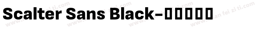 Scalter Sans Black字体转换